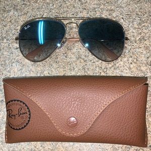 Rayban Aviators Spring Break blue and gold nwt